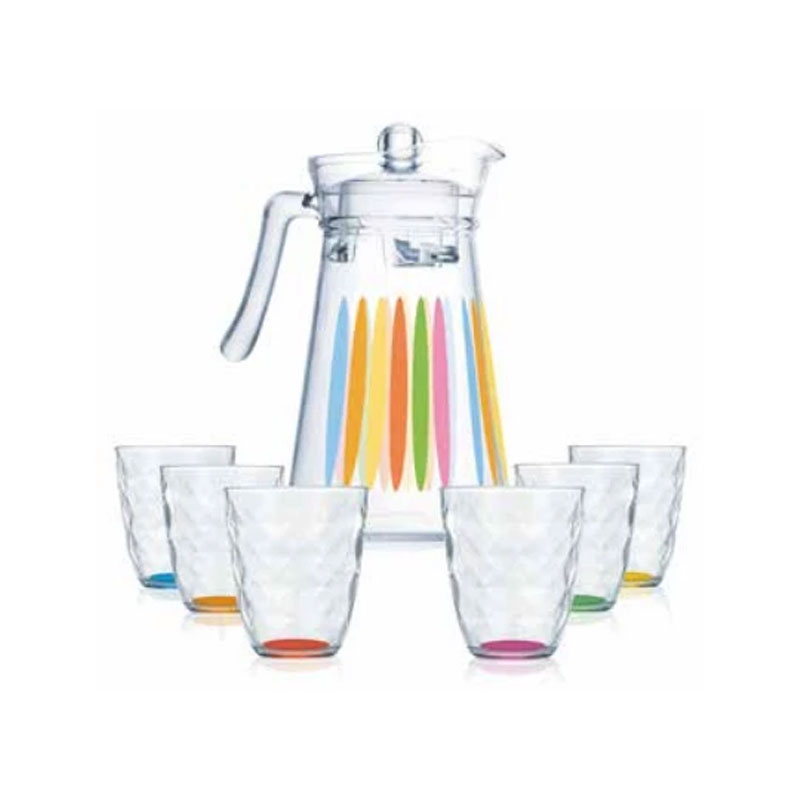 Luminarc Jug Set 7Pcs Neo Kone Rainbow P1080 1 Luminarc Jug Set 7Pcs Neo Kone Rainbow P1080