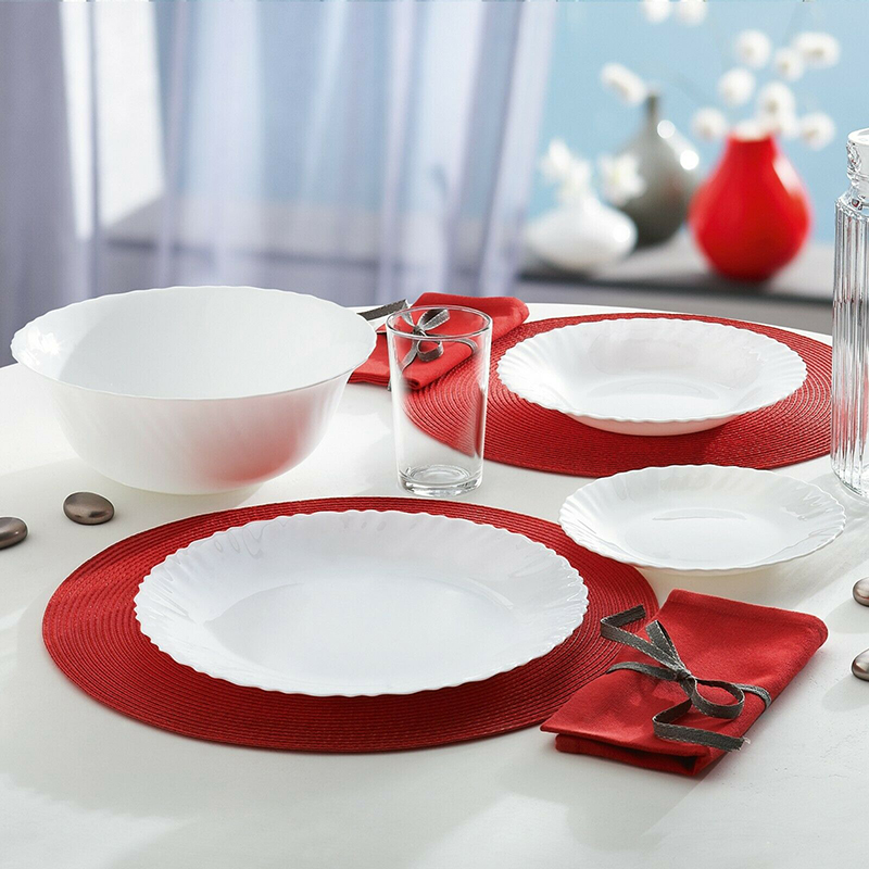 Luminarc Feston White Dinner Plate 27Cm 6Pcs P3978 5 Luminarc Feston White Dinner Plate 27Cm 6Pcs P3978