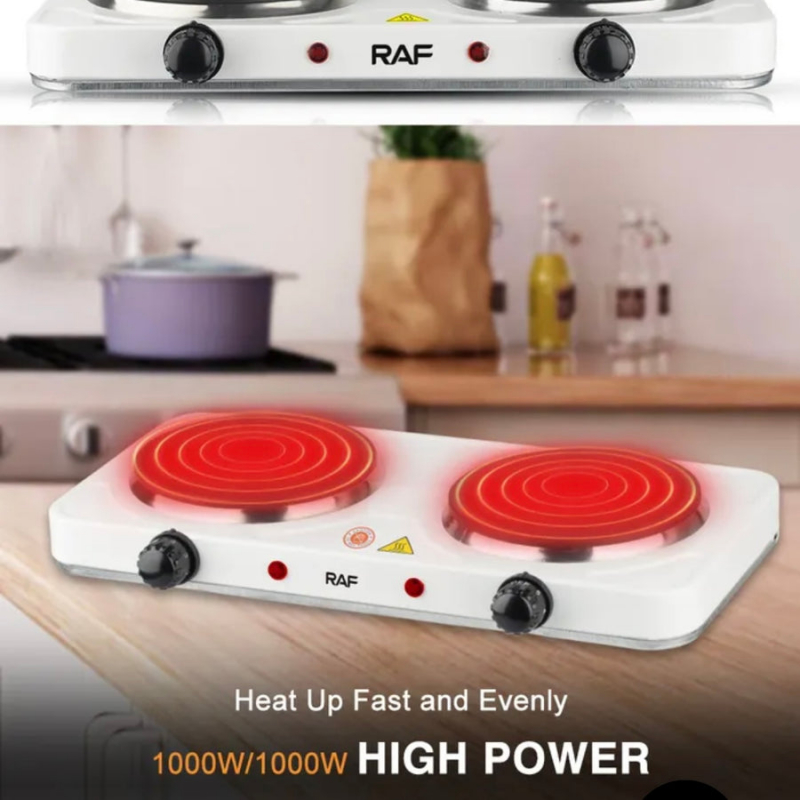 Raf Hotplate 1000W Double, Uniform Heat, Simple Operation R.8020 A 4 Raf Hotplate 1000W Double, Uniform Heat, Simple Operation R.8020 A