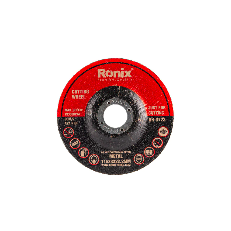 Ronix Metal Cutting Disk 115X3X22.23 Rh-3723 1 Ronix Metal Cutting Disk 115X3X22.23 Rh-3723