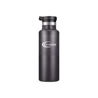 Silverdome Double Walled Stainless Steel Water Bottle 500ml with Laser Logo, Grey WBS-500