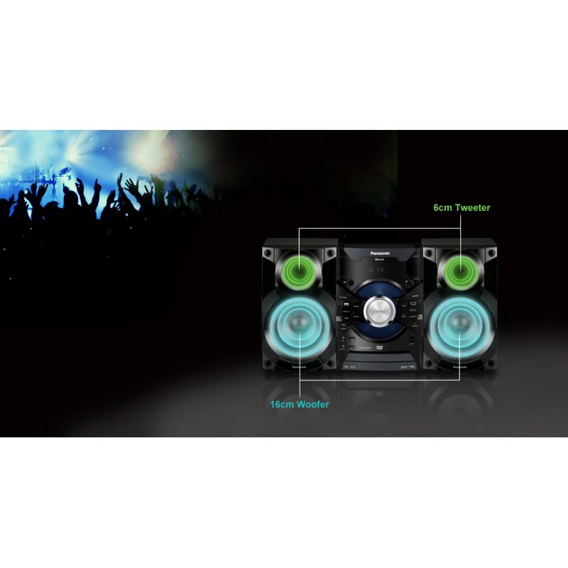 Panasonic Hi-Fi 3900W Dvd Cd Mp3 Bluetooth 2 Usb Sc-Vkx25Gs-K 5 Panasonic Hi-Fi 3900W Dvd Cd Mp3 Bluetooth 2 Usb Sc-Vkx25Gs-K