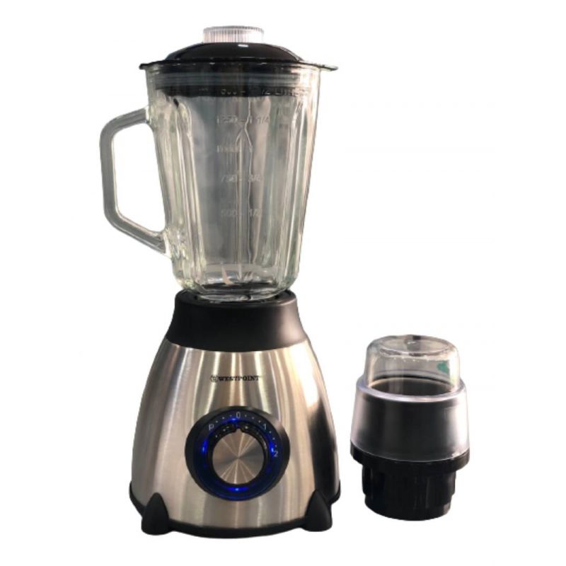 Westpoint Blender 1.5L Glass Jar 550W With Grinder Stainless Steel Wbly-15522.I 1 Westpoint Blender 1.5L Glass Jar 550W With Grinder Stainless Steel Wbly-15522.I