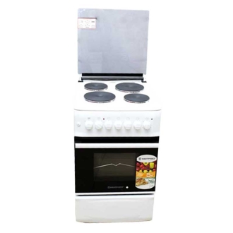 Westpoint Cooker 50x55, 4 Electric Plates, Electric Oven with Grill Glass Lid WCER5504E0