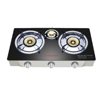 Westpoint Gas Stove 3 Burner Glass Top WTIL-3817.GIG