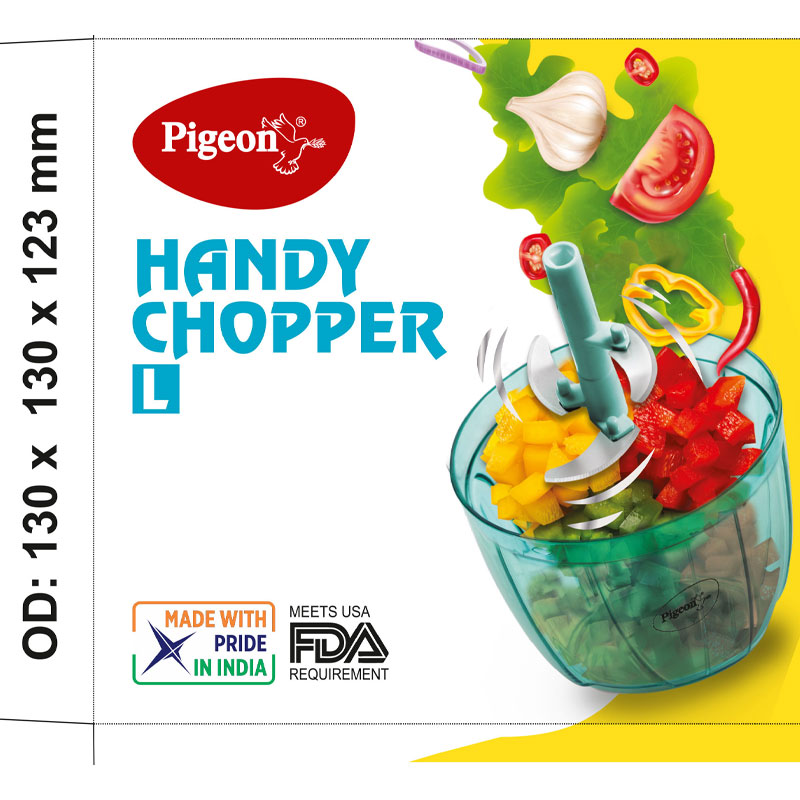 Pigeon Handy Chopper 4 In 1 Fruit And Vegetables 3 Blades 650Ml Sturdy 3-Blade Design 14298-M 6 Pigeon Handy Chopper 4 In 1 Fruit And Vegetables 3 Blades 650Ml Sturdy 3-Blade Design 14298-M