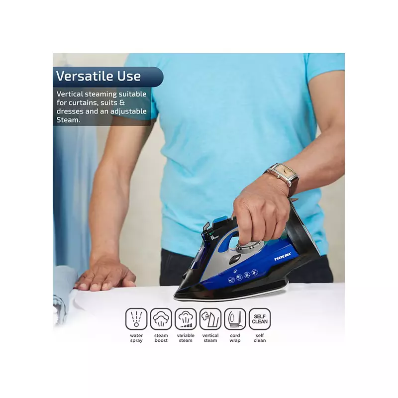 Nikai Steam Iron 320Ml Tank Dry And Spray Function 2200W Nsi808Cs Temperature Control Nano Ceramic Sole Plate Vertical Steam Function Indiator Light Powerful Burst System 5 Nikai Steam Iron 320Ml Tank Dry And Spray Function 2200W Nsi808Cs Temperature Control Nano Ceramic Sole Plate Vertical Steam Function Indiator Light Powerful Burst System