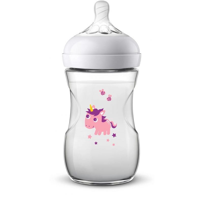 Philips Avent Bottle Natural Unicorn 260Ml/9Oz 2 Holes 1M+ 070/25 2 Philips Avent Bottle Natural Unicorn 260Ml/9Oz 2 Holes 1M+ 070/25