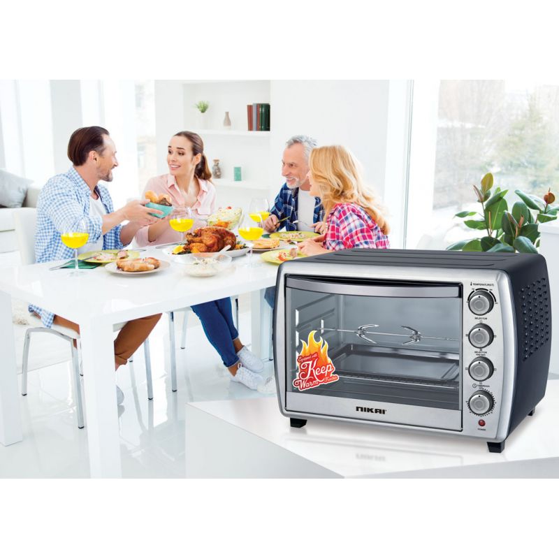 Nikai Oven Electric 65L With Rosting Function 2200W Nt6500Src1 60 Mins Timer Stainless Steel Heating Elements With Bell Ring Keep Warm Function Convection Function 2 Nikai Oven Electric 65L With Rosting Function 2200W Nt6500Src1 60 Mins Timer Stainless Steel Heating Elements With Bell Ring Keep Warm Function Convection Function