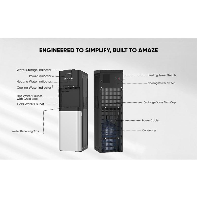 Nikai Water Dispenser 3 Taps Bottom Load With Pump Nwd4000Bs 3 Taps Hot Normal And Cold Compressor Cooling Steel Tank Anti Bacterial Design 7 Nikai Water Dispenser 3 Taps Bottom Load With Pump Nwd4000Bs 3 Taps Hot Normal And Cold Compressor Cooling Steel Tank Anti Bacterial Design