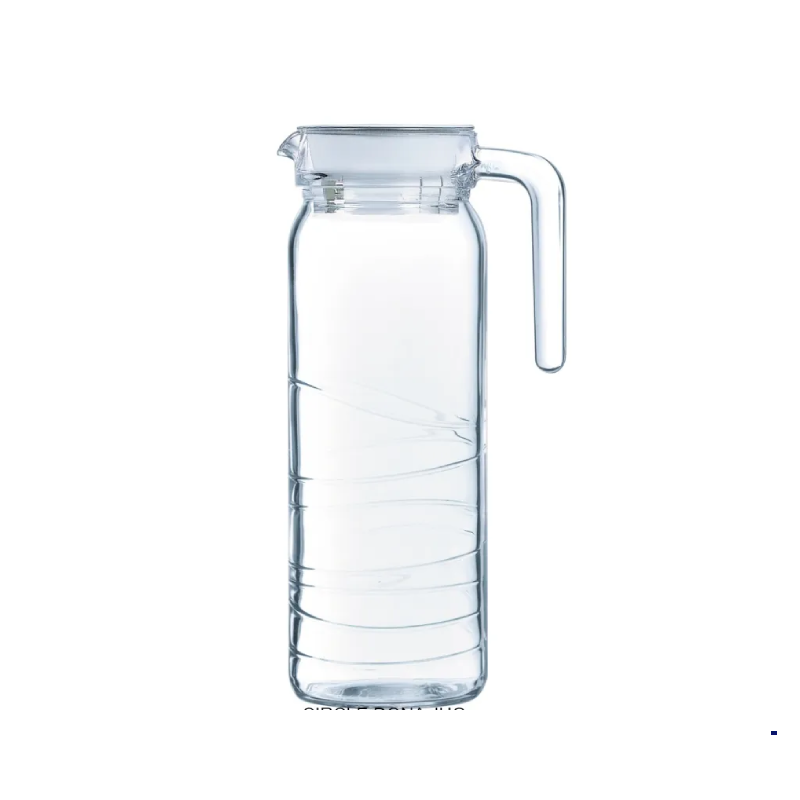 Luminarc Dona Embossment Circle Glass Jug 1L Transparent Q0434 1 Luminarc Dona Embossment Circle Glass Jug 1L Transparent Q0434