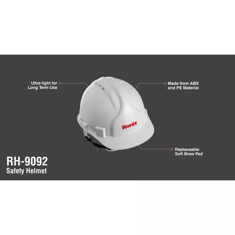 Ronix Safety Helmet-White-Abs Rh-9092 2 Ronix Safety Helmet-White-Abs Rh-9092