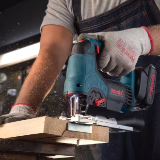 Ronix Cordless Jig Saw - 20V Electric Power Tool for Wood and Metal Cutting, Ideal for Versatile Woodworking Applications, 8608.
