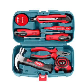 Ronix Hand tools set-9 PCS Quality of materials brand that has a reputation for producing high-quality tools Ergonomics packed in a BMC , compact carrying caseMade of high quality material, forged at high temperature, high strength, high hardness, RS-0002