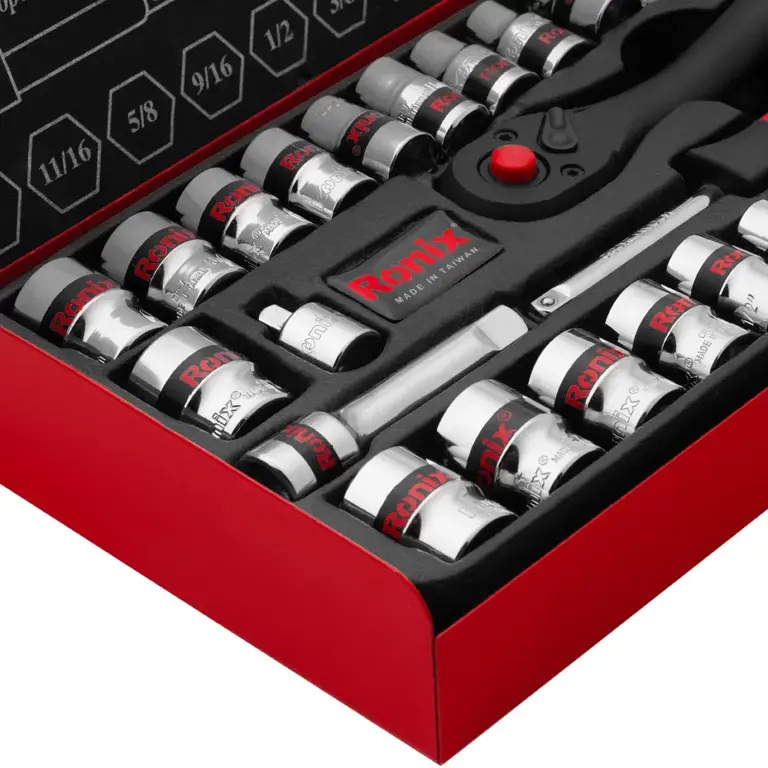 Ronix Socket Set 40Pcs Professional Spanner 3/8 Inch Box Socket Set For Car Repair Rh-2641 3 Ronix Socket Set 40Pcs Professional Spanner 3/8 Inch Box Socket Set For Car Repair Rh-2641