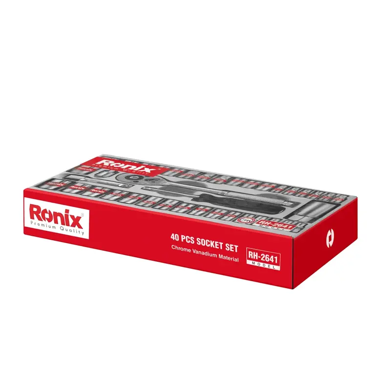 Ronix Socket Set 40Pcs Professional Spanner 3/8 Inch Box Socket Set For Car Repair Rh-2641 6 Ronix Socket Set 40Pcs Professional Spanner 3/8 Inch Box Socket Set For Car Repair Rh-2641