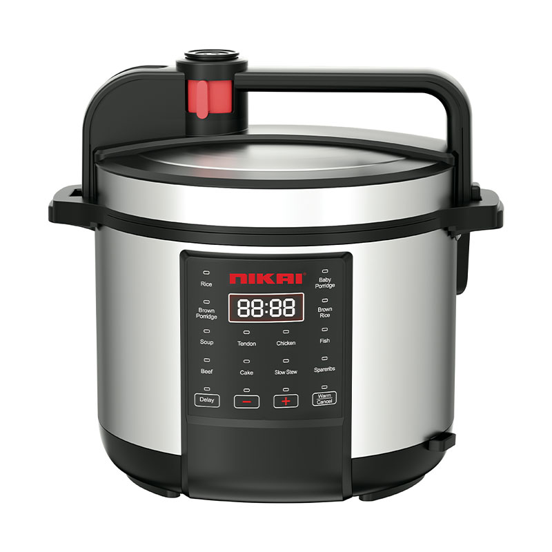 Nikai Pressure Cooker Electric 6L Digital Multi Functional Cooker 1300W Nep682Dx Aluminum Cooking Pot With Non Stick Coating Stainless Steel Wraped Body With Warm Function 1 Nikai Pressure Cooker Electric 6L Digital Multi Functional Cooker 1300W Nep682Dx Aluminum Cooking Pot With Non Stick Coating Stainless Steel Wraped Body With Warm Function