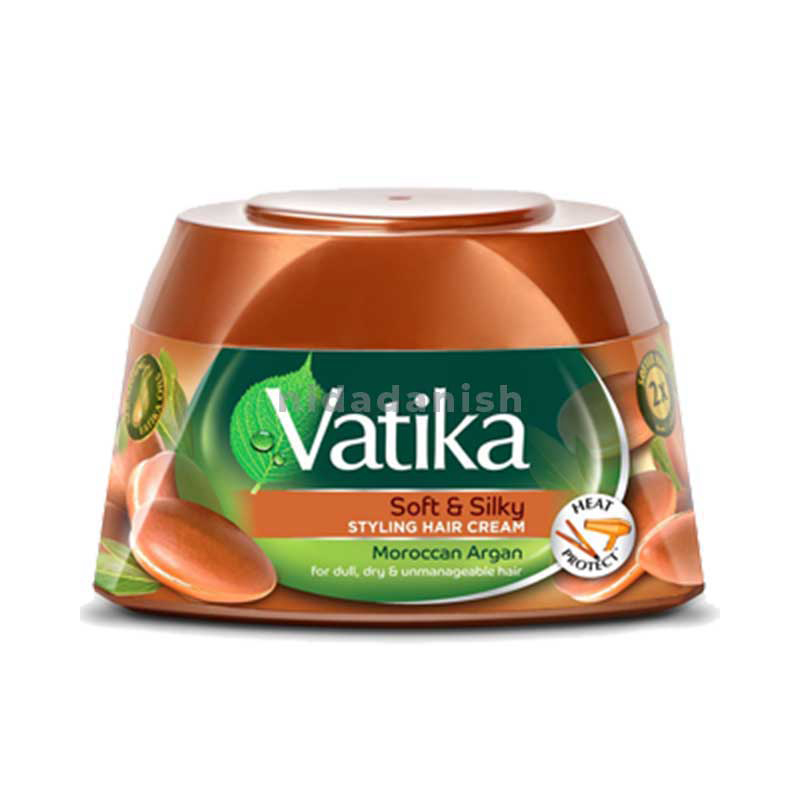 Vatika Hair Cream Soft &Amp; Silky, Heat Protect. For Dull, Dry &Amp; Unmanageable Hair, Argan 140Ml (Pack Of 3) 1 Vatika Hair Cream Soft &Amp; Silky, Heat Protect. For Dull, Dry &Amp; Unmanageable Hair, Argan 140Ml (Pack Of 3)