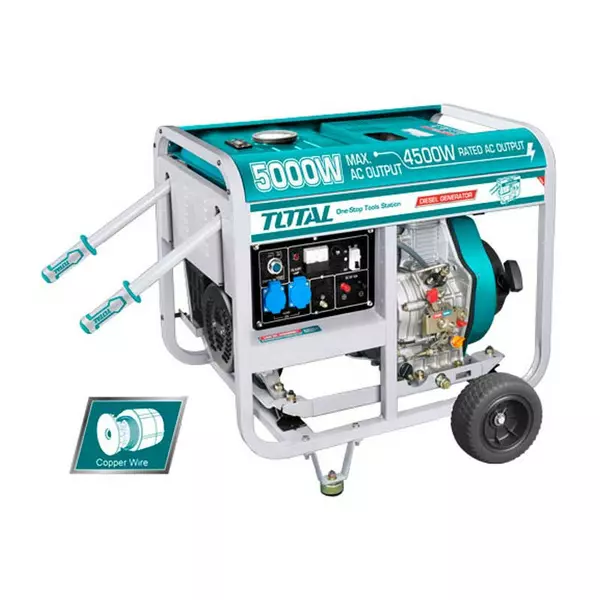 Total Diesel Generator 5Kw Single Phase Pull &Amp; Electric Start Tp450001-8 1 Total Diesel Generator 5Kw Single Phase Pull &Amp; Electric Start Tp450001-8