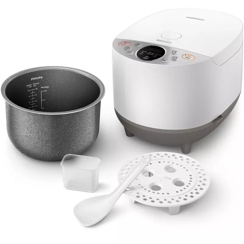 Philips Rice Cooker 1.8L 790W, Smaryt Fuzzy Logic 3D Heating, 10 Food Menus, 2.0-Mm Pot Extra-Thick Non-Stick Easy To Clean, 12-Hour Preset Timer, 480Hrs Automatic Keep Warm Function, 8 Prefix Programs Hd4515/55 7 Philips Rice Cooker 1.8L 790W, Smaryt Fuzzy Logic 3D Heating, 10 Food Menus, 2.0-Mm Pot Extra-Thick Non-Stick Easy To Clean, 12-Hour Preset Timer, 480Hrs Automatic Keep Warm Function, 8 Prefix Programs Hd4515/55