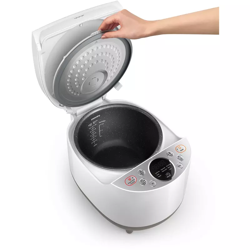 Philips Rice Cooker 1.8L 790W, Smaryt Fuzzy Logic 3D Heating, 10 Food Menus, 2.0-Mm Pot Extra-Thick Non-Stick Easy To Clean, 12-Hour Preset Timer, 480Hrs Automatic Keep Warm Function, 8 Prefix Programs Hd4515/55 6 Philips Rice Cooker 1.8L 790W, Smaryt Fuzzy Logic 3D Heating, 10 Food Menus, 2.0-Mm Pot Extra-Thick Non-Stick Easy To Clean, 12-Hour Preset Timer, 480Hrs Automatic Keep Warm Function, 8 Prefix Programs Hd4515/55