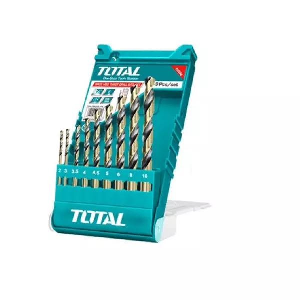 Total Drill Bit Set Hss Twisted Pack Of 9 Tacsd0095 1 Total Drill Bit Set Hss Twisted Pack Of 9 Tacsd0095