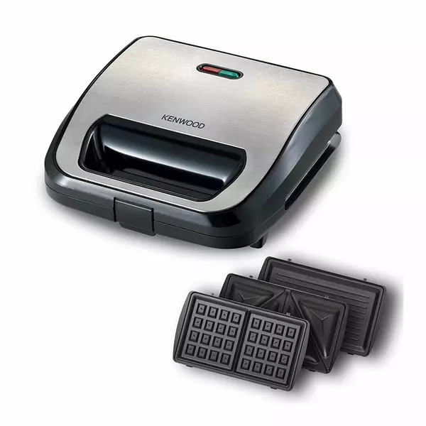 Kenwood Sandwich Toaster 2 Slice 3 In 1 Waffle Grill And Sandwich 750W Smm02.000Si - Nonstick Grill Plates Cool Touch Handle Detachable Plates Light Indicator 1 Kenwood Sandwich Toaster 2 Slice 3 In 1 Waffle Grill And Sandwich 750W Smm02.000Si - Nonstick Grill Plates Cool Touch Handle Detachable Plates Light Indicator