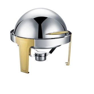 Avino Chaffing Dish 9L Round Roll Top