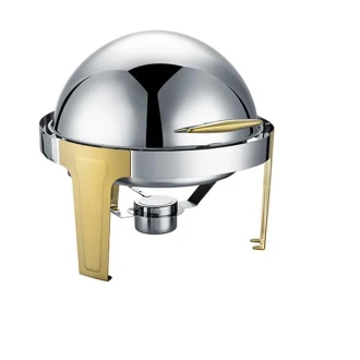 Avino Chaffing Dish 9L Round Roll Top