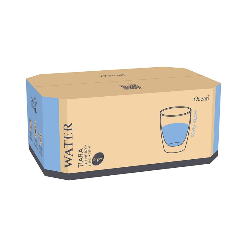 Ocean Glass 6Pcs Tiara Double Rock 365Ml Drink Tumbler 3B1201306G0006 4 Ocean Glass 6Pcs Tiara Double Rock 365Ml Drink Tumbler 3B1201306G0006