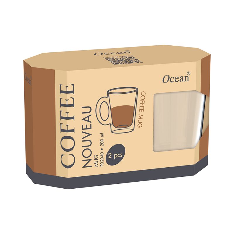 Ocean Mug 2Pcs Nouveau Tea 200Ml Drink Mug 3P0204002G0003 5 Ocean Mug 2Pcs Nouveau Tea 200Ml Drink Mug 3P0204002G0003