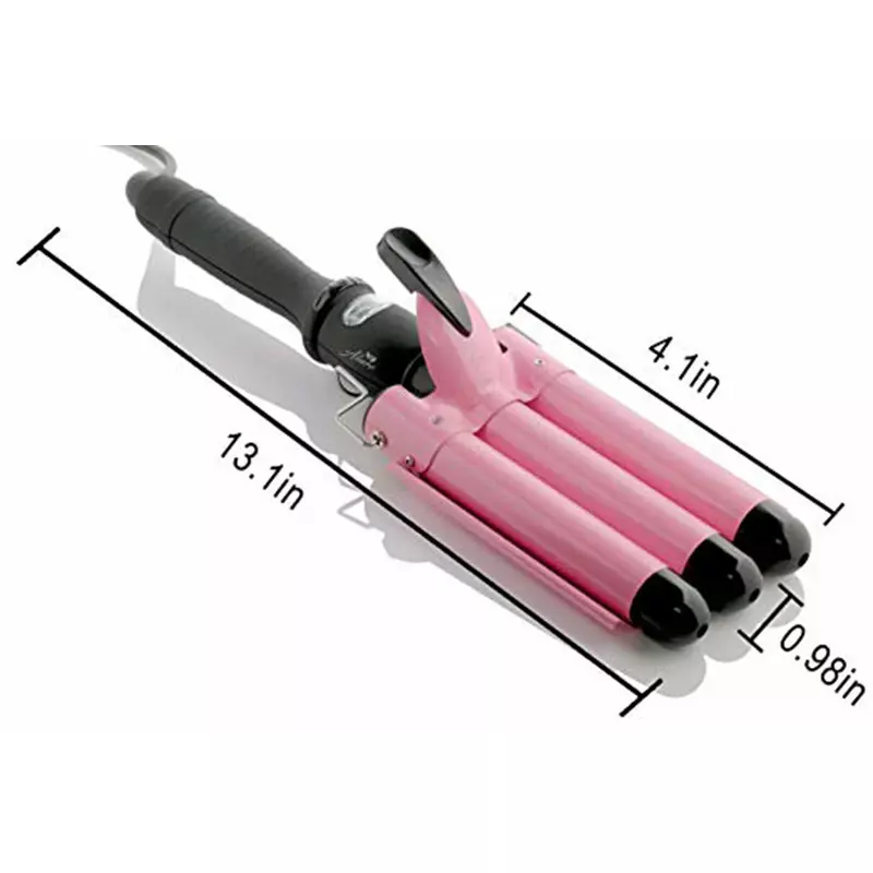 Generic Curling Iron 1-Inch 3 Barrel Hair Waver Wand - Ceramic Heating Styling Tool, Fast Heating, Lcd Display, Adjustable Temperature Hair Crimper. 4 Generic Curling Iron 1-Inch 3 Barrel Hair Waver Wand - Ceramic Heating Styling Tool, Fast Heating, Lcd Display, Adjustable Temperature Hair Crimper.