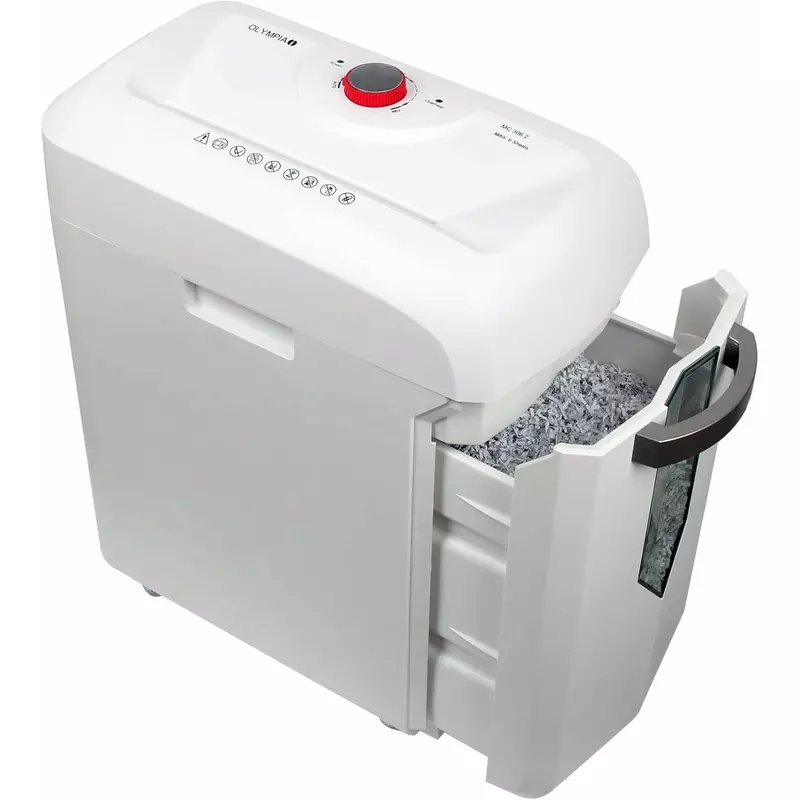 Olympia Shredder, Micro Cut, 19L Bin Which Holds 6 A4 Sheets (80Gsm), 2X15Mm, Input Width Up To 220 Mm, Strong Performance, Effective Particle Cut, High Safety, Mc-306-2 3 Olympia Shredder, Micro Cut, 19L Bin Which Holds 6 A4 Sheets (80Gsm), 2X15Mm, Input Width Up To 220 Mm, Strong Performance, Effective Particle Cut, High Safety, Mc-306-2