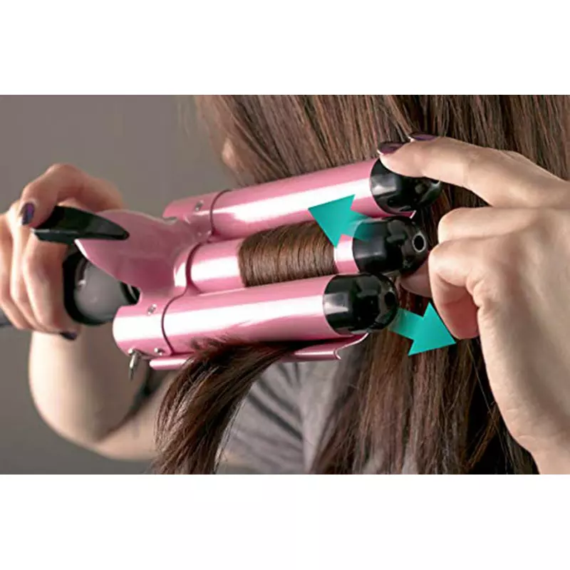 Generic Curling Iron 1-Inch 3 Barrel Hair Waver Wand - Ceramic Heating Styling Tool, Fast Heating, Lcd Display, Adjustable Temperature Hair Crimper. 6 Generic Curling Iron 1-Inch 3 Barrel Hair Waver Wand - Ceramic Heating Styling Tool, Fast Heating, Lcd Display, Adjustable Temperature Hair Crimper.