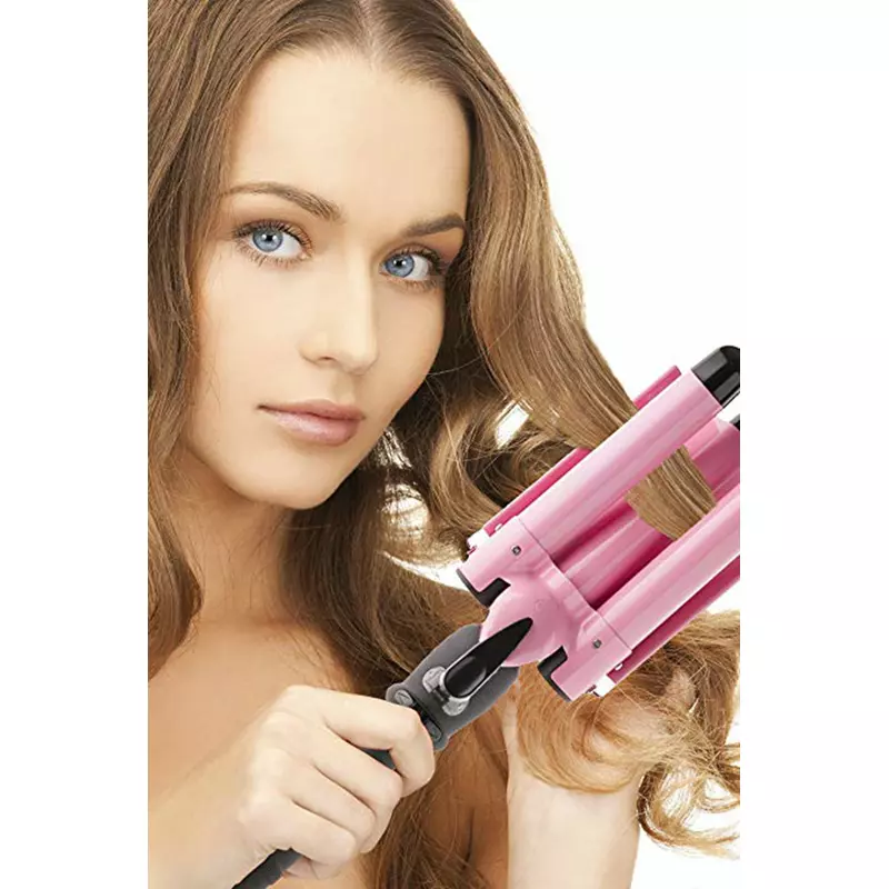 Generic Curling Iron 1-Inch 3 Barrel Hair Waver Wand - Ceramic Heating Styling Tool, Fast Heating, Lcd Display, Adjustable Temperature Hair Crimper. 7 Generic Curling Iron 1-Inch 3 Barrel Hair Waver Wand - Ceramic Heating Styling Tool, Fast Heating, Lcd Display, Adjustable Temperature Hair Crimper.