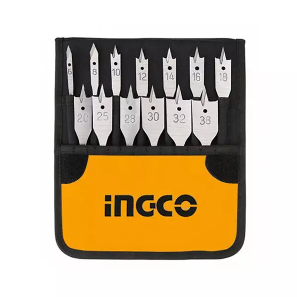 Ingco Flat Wood Drill Bit Set Pack Of 13 Akd41301 1 Ingco Flat Wood Drill Bit Set Pack Of 13 Akd41301