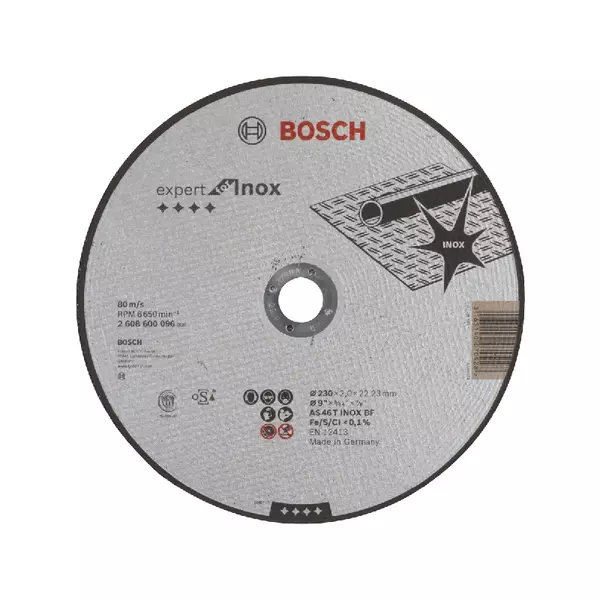 Bosch Expert For Inox Straight Cutting Disc 230 X 22.23 X 2Mm 2608600096