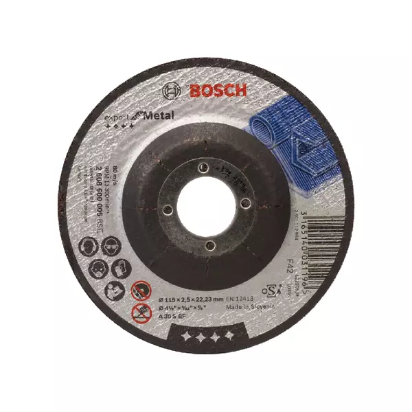 Bosch Expert For Metal Cutting Disc With Depressed Centre 115 X 22.23 X 2.5Mm 2608600005 1 Bosch Expert For Metal Cutting Disc With Depressed Centre 115 X 22.23 X 2.5Mm 2608600005