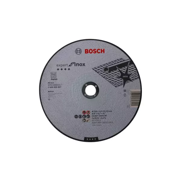 Bosch Cutting Disc 230 X 22.23 X 1.9Mm For Inox Rapido 2608603407
