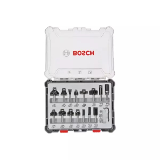 Bosch Mixed Router Bits Set 8mm 15 Pcs 2607017472