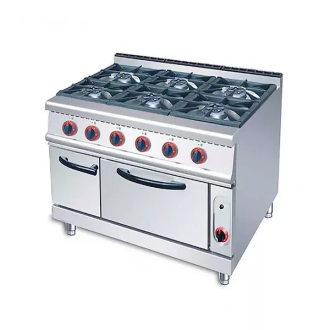 Generic Commercial Freestanding Cooker Gas Range Stove Stand Type with Oven 6 Head