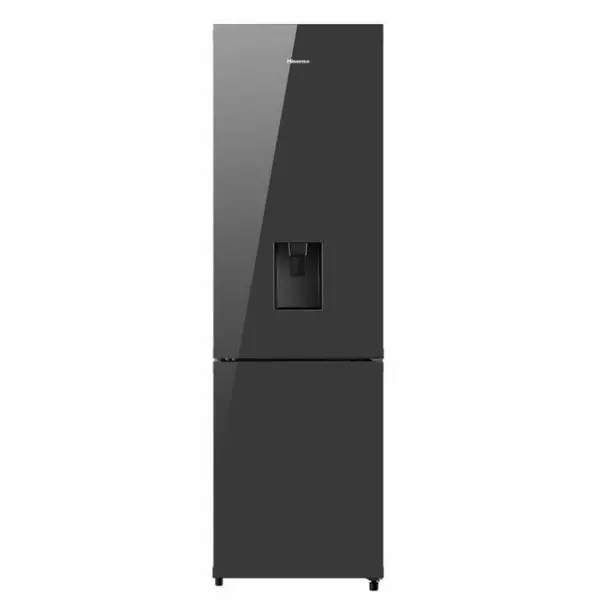 Hisense Refrigerator 263L Water Dispenser, Bottom Freezer, Defrost Cooling, A+ Energy Class, Recessed Handle, Big Guard, Led Light, Tempered Glass Black Mirror H370Bmib-Wd 1 Hisense Refrigerator 263L Water Dispenser, Bottom Freezer, Defrost Cooling, A+ Energy Class, Recessed Handle, Big Guard, Led Light, Tempered Glass Black Mirror H370Bmib-Wd
