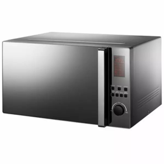 Hisense Microwave 45L Solo Digital, Grill Function, Handle, 5 Power Level, 8 Auto Menus, Cooking Timer, 360° Rotating Plate, Safely Lock, Black Mirror H45MOMK9