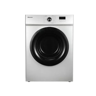 Hisense Dryer 8kg, Front Load, Fuzzy Control, LED Display, Double Water Inlets, Power Off Memory, Stainless-Steel Tub, Crease-Resist, Silver DV1W801UT