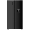 Hisense Refrigerator 504L Side by Side Door, Water Dispenser, LED Touch, Black Glass H670SMIB-WD