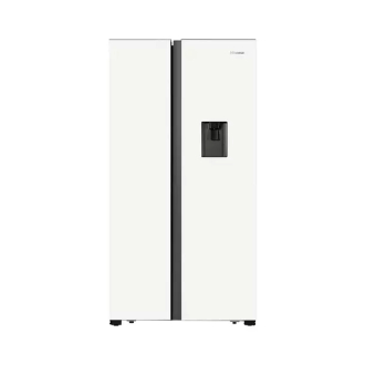Hisense Refrigerator 508L Side By Side Door, with Water Dispenser, No-Frost, White & White H670SDW-WD