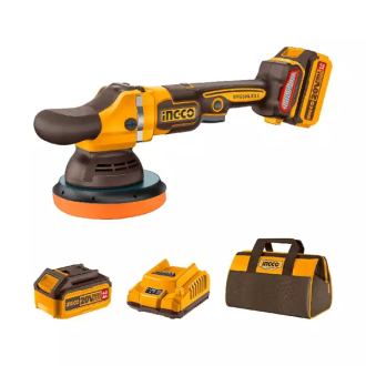 Ingco Cordless Polisher 20V with Brushless Motor, Variable Speed Control, Polishing Bonnet, Battery & Charger APLI20151