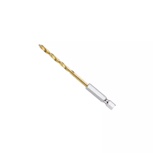 Total Hss Twisted Drill Bit 4Mm With Hex Shank, Titanium Finish Tac1140401 1 Total Hss Twisted Drill Bit 4Mm With Hex Shank, Titanium Finish Tac1140401