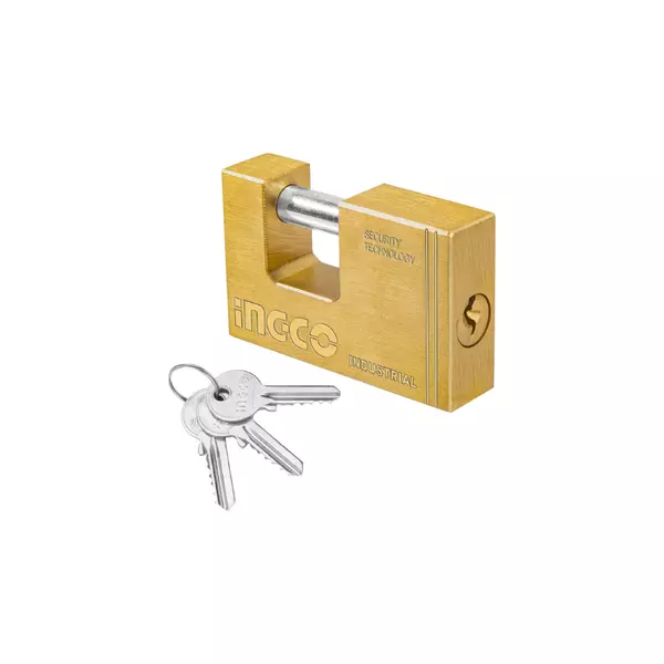 Ingco Heavy Duty Brass Block Padlock 80Mm With 3Pcs Brass Keys Dbbpl0802 1 Ingco Heavy Duty Brass Block Padlock 80Mm With 3Pcs Brass Keys Dbbpl0802
