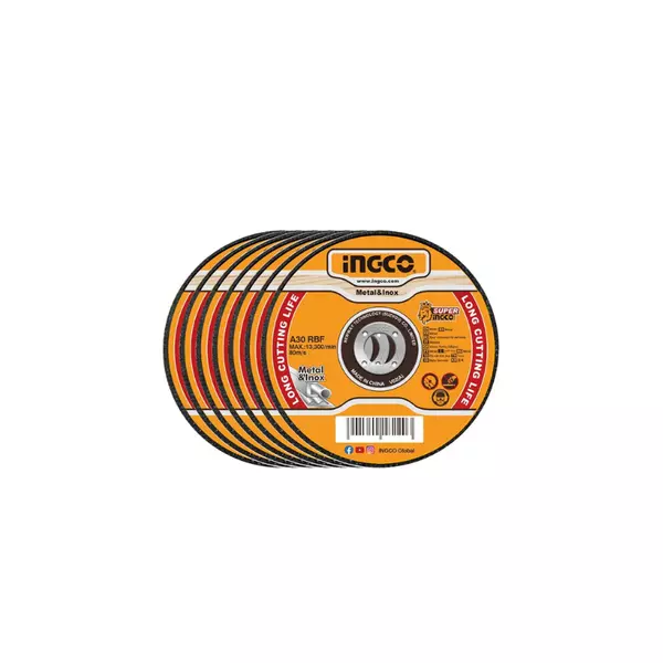 Ingco Abrasive Metal Cutting Disc Set 115 X 1.0 X 22.2Mm 50Pcs Set Mcd1011550 1 Ingco Abrasive Metal Cutting Disc Set 115 X 1.0 X 22.2Mm 50Pcs Set Mcd1011550